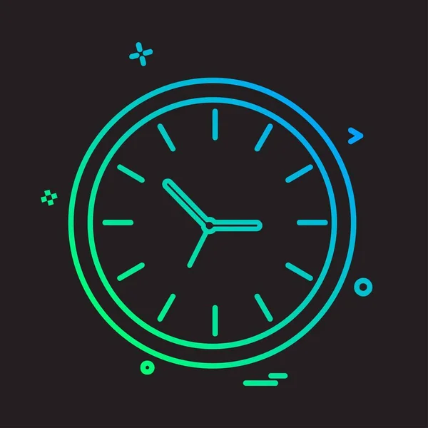 Uhr Flache Icon Vektor Illustration — Stockvektor