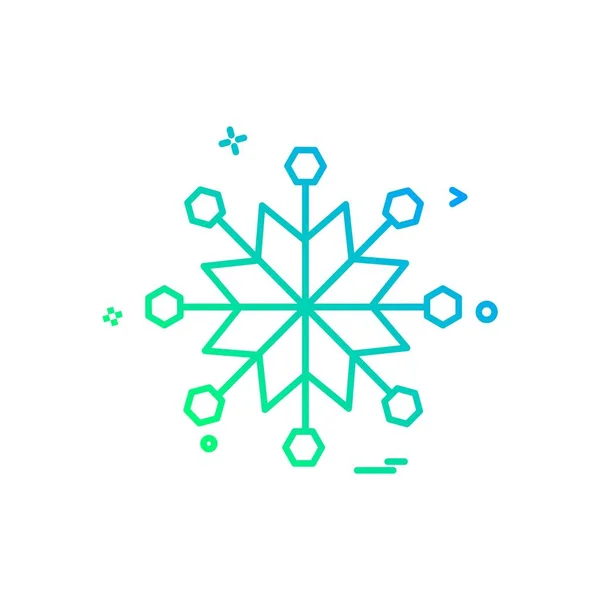 Snowflake Vetor Ícone Fundo Branco — Vetor de Stock