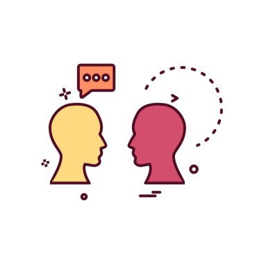 Sohbet simgesi tasarım vektörü