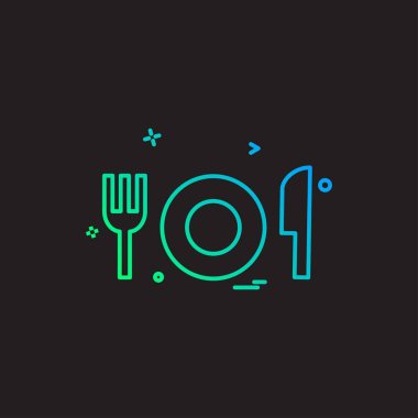 Gıda simgesi tasarım vektörü