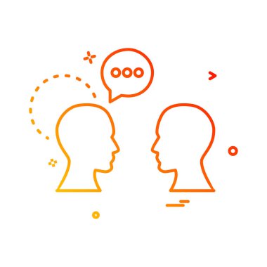 Erkekler simge vektör tasarım çizim konuşmak sohbet