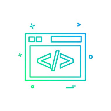 Kod simgesi tasarım vektörü