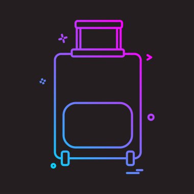 Seyahat çanta simge tasarlamak vektör