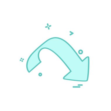 Aşağı ok simgesi tasarım vektörü