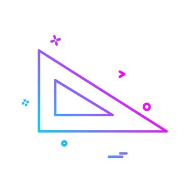 Geometri ölçek simge tasarlamak vektör