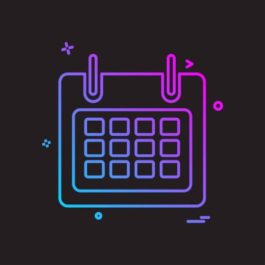 Takvim simge tasarlamak vektör 