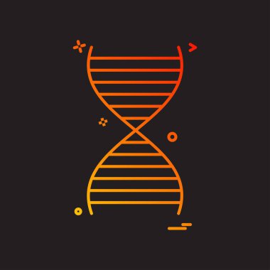 DNA simgesi tasarım, renkli vektör çizim