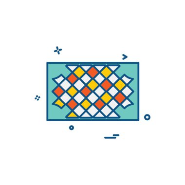 Mobilya simgesi tasarım, renkli vektör çizim