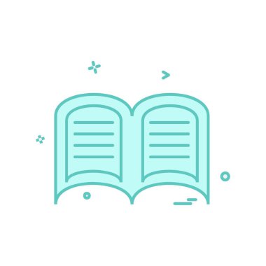Kitap simgesi tasarım vektörü