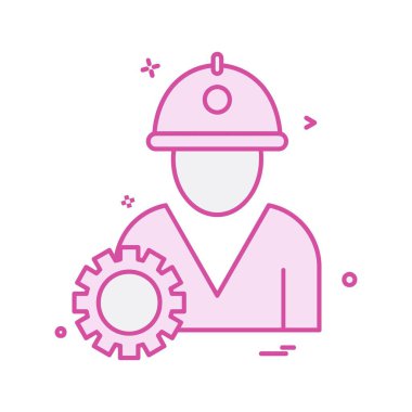 İş simgesi tasarım, renkli vektör çizim