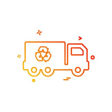 Kamyon simgesi tasarım vektörü