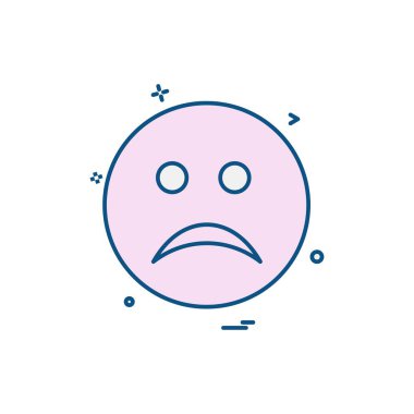 Emoji simgesi tasarım, renkli vektör çizim