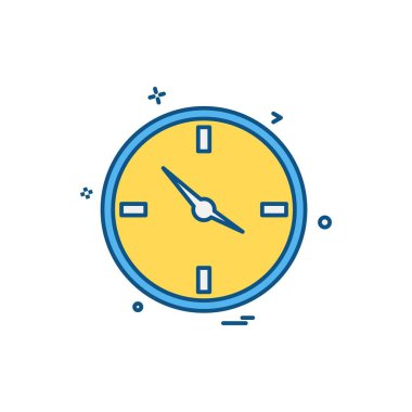 Saat simgesi tasarım vektörü 