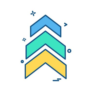 Yukarı ok simgesi tasarım vektörü