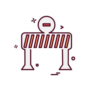 Bariyer simge tasarlamak vektör durdurmak