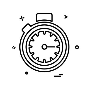 saat düz ikon vektör illüstrasyonu 