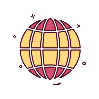 Küre simge tasarlamak vektör