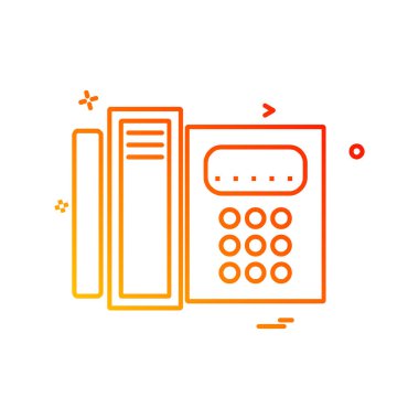 Telefon simgesi tasarım vektörü