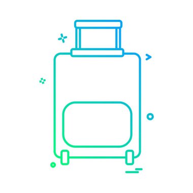 Seyahat çanta simge tasarlamak vektör