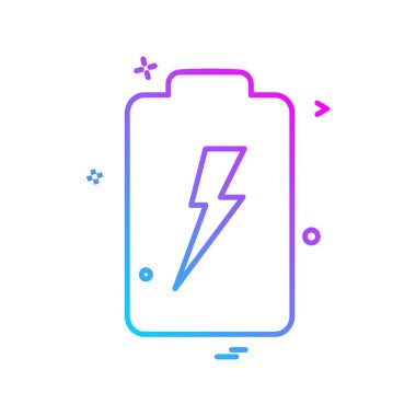 Batarya simgesi tasarım vektörü