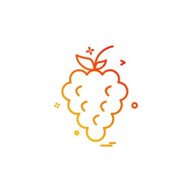 Meyve simgesi tasarım vektörü