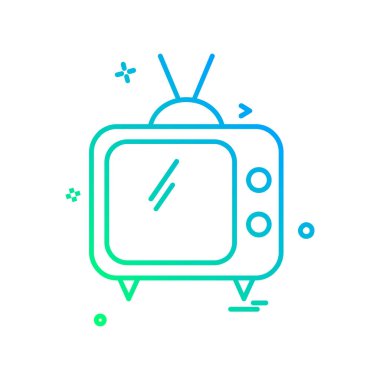TV simgesi tasarım vektörü