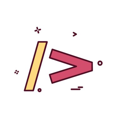 Kod simgesi tasarım vektörü