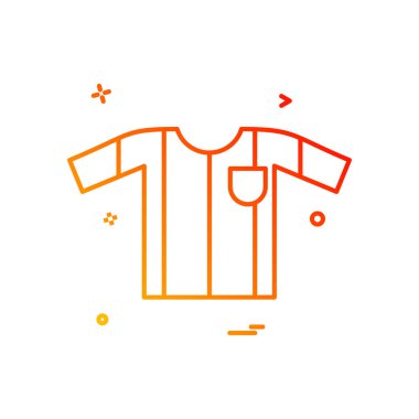 Gömlek simgesi tasarım, renkli vektör çizim