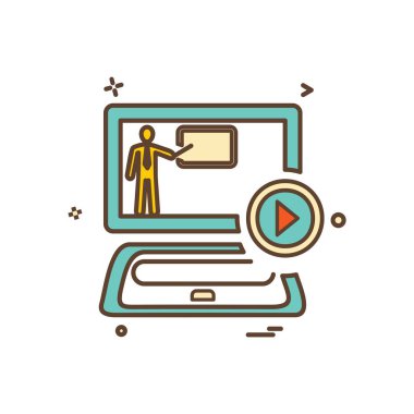 Dizüstü bilgisayar simgesi tasarım vektörü