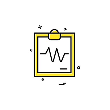 EKG rapor simge tasarlamak vektör 