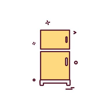 Mobilya simgesi tasarım, renkli vektör çizim