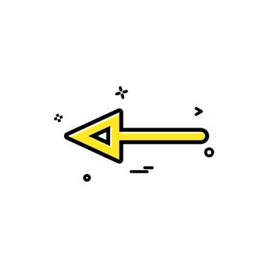 ok sol simge vektör tasarımı