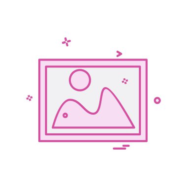 Görüntü simgesi tasarım, renkli vektör çizim