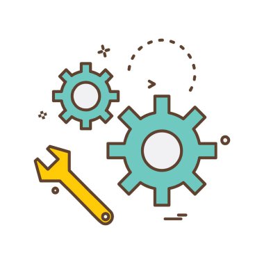 Vites simgesi tasarım vektörü ayarlanıyor