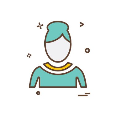 Avatar simge tasarım vektörü