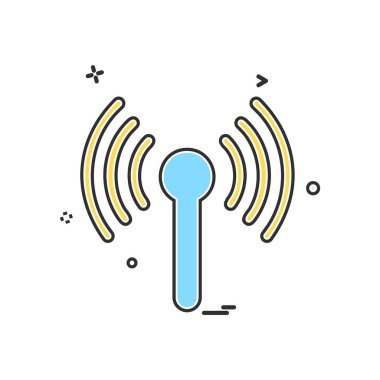 Wifi simge tasarım vektörü