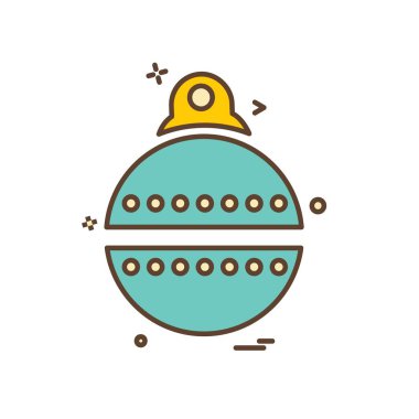 Noel top simge tasarlamak vektör