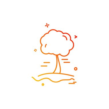 Ağaç simgesi tasarım vektörü