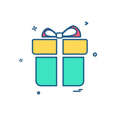 Giftbox simge tasarlamak vektör