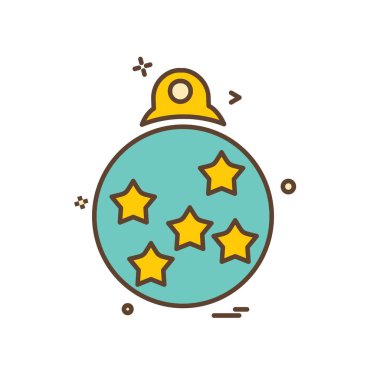 Noel top simge tasarlamak vektör