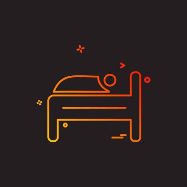 Mobilya simgesi tasarım, renkli vektör çizim