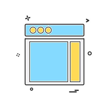 Web düzen simge tasarlamak vektör