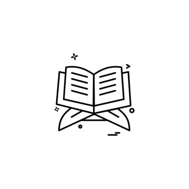 Kutsal Kuran simgesi tasarım vektörü