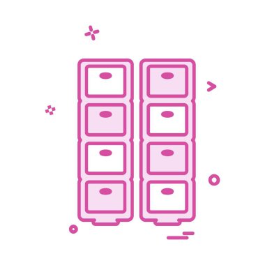 Çekmece simgesi tasarım vektörü 