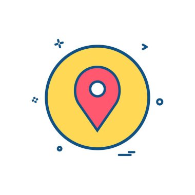 konumu temel simge vektör tasarımı