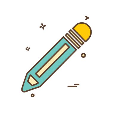 Kalem simgesi tasarım vektörü 