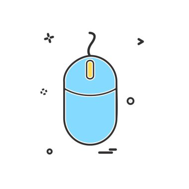 Bilgisayar fare düz simge vektör çizim 