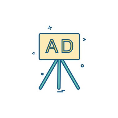 Proje stande grafik kağıt simge vektör desige