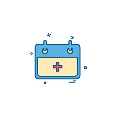 Hastane takvim tarihi gün simge vektör tasarımı