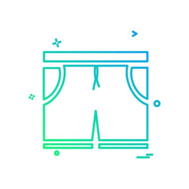 Şort simge tasarlamak vektör